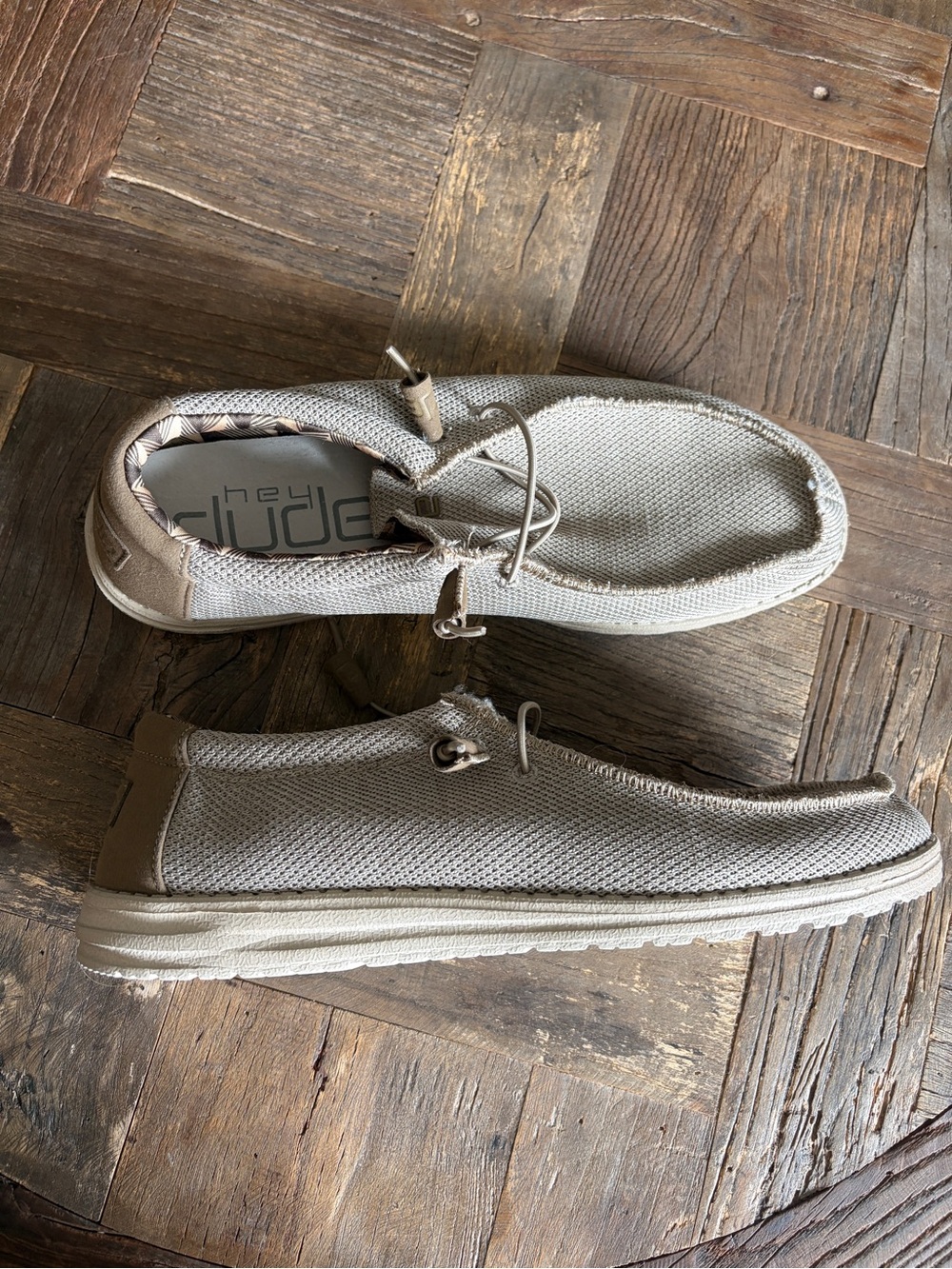 Hey Dude Men's 14 Beige Wally Sox